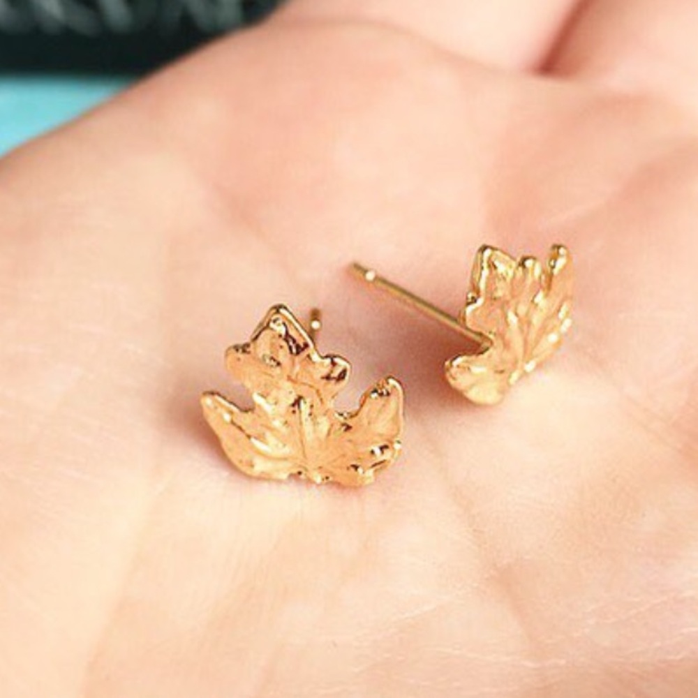 Gold Leaf Earrings